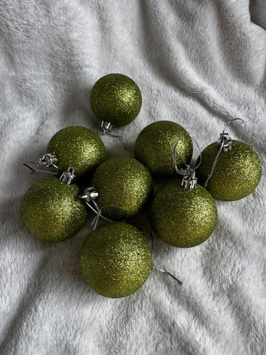 Set lime green - 8, glitter
