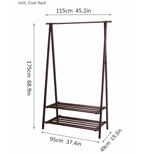 Wood clothes rail with - clothes, layer