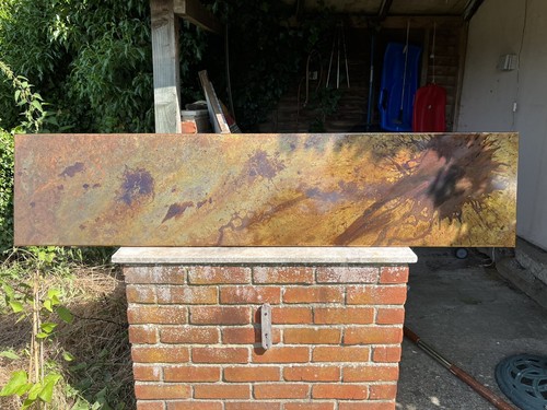 505mm high distressed - 505mm, etched