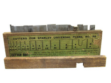 O NICE STANLEY NO. 55 COMBINATION PLANE ORIGINAL BOX 2 FULL SET CUTTER T12926