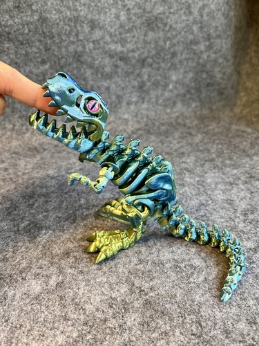 Articulated green blue t - green, t-rex