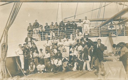 Ship deck crew passengers - deck,