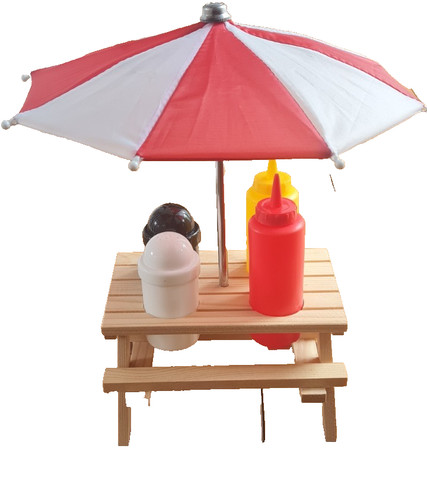 Novelty wooden picnic table - picnic,
