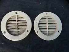 Pair of Caravan internal or external wall vents 4.25 inch for 3 inch aperture