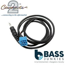 Blaupunkt iPod Car Radio Stereo Aux Input Adaptor(Mini ISO Blue) 3.5mm Jack Lead