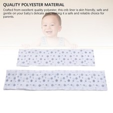 Crib Liner Baby Crib Bumper Mesh Classic Dots Pattern For Full Size Cribs
