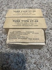 3 Old POWER HAM RADIO TUBES - NOS/NIB - SIGNAL CORP- WWII
