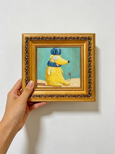 Winter yellow dog blue - yellow,