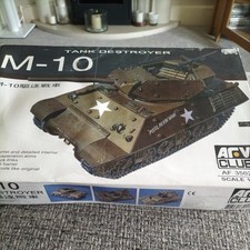 1/35 AFV CLUB #35024 US ARMY M10 TANK DESTROYER. MISSING DECALS, SPRING & CABLE