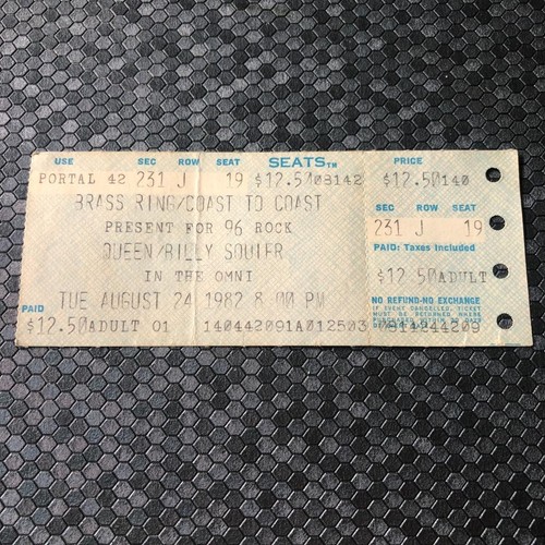 Queen unused ticket omni - unused,