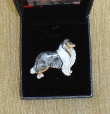 SHETLAND SHEEPDOG BLUE MERLE DOG  Breed Show Brooch / jewellery  Great Gift