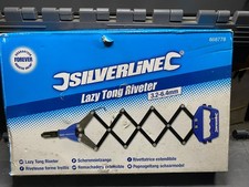 SILVERLINE TOOLS Lazy Tong Riveter (868778) Heavy Duty Carbon Steel 4 Nozzles
