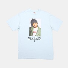 Supreme Nas Photo T-Shirt / Size M / Mens / Blue / Cotton