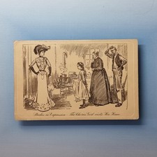 Comic Postcard 1909 Chorus Girl Visits Home Gibson Girl