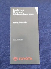 Toyota Price List 12.1990
