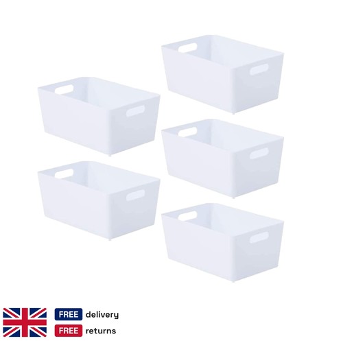 White stackable plastic - white,