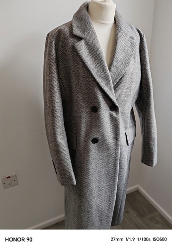 Primark double breasted grey - primark,