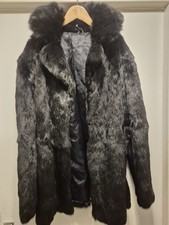 New Vintage Coney Real Fur Classic Black Jacket Rich Black Fur. Never Worn. XL