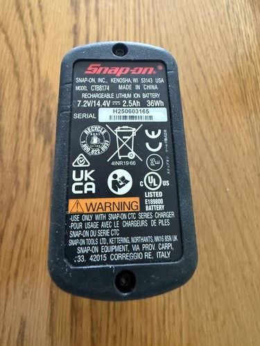 Snap 5ah battery - on, 2.5ah