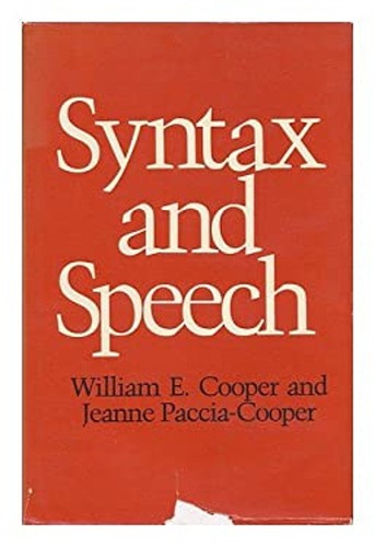 Syntax and speech hardcover - and,