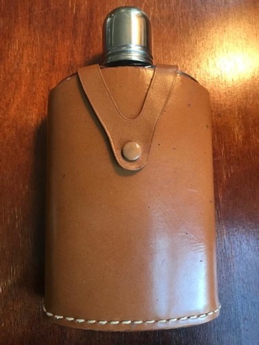 Vintage glass flask - vintage, brown