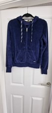 Lipsy Navy Blue Velour Zip Up