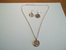 FIVE (5) CENT COINS - ECHIDNA CURB CHAIN NECKLACE & EARRING  SET - 1966 to 2014