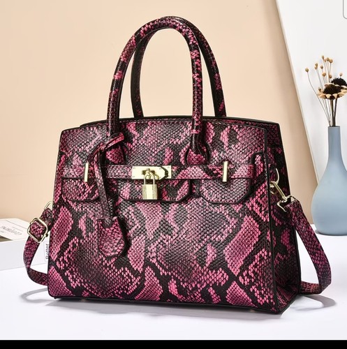 Women snake print handbag - snake,