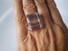 Zebra Fluorite ring, size N/O