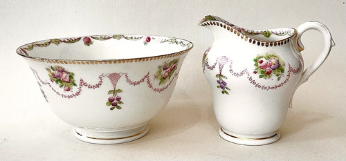 Antique pretty floral bone - pretty,