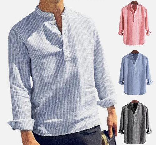 Mens retro collarless grandad - retro,