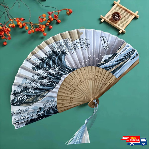 Folding fan hand held silk - fan,