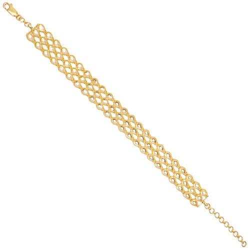 22ct gold milgrain bracelet - 22ct,