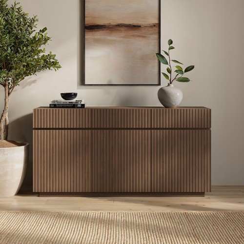 Large walnut fluted - large, sideboard
