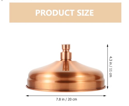 Antique red copper shower - red,
