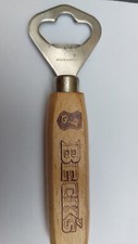 Beck's Bier Advertising Bottle Opener Wooden Handle