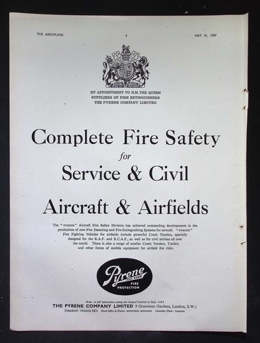 Original 1957 advert pyrene - advert,
