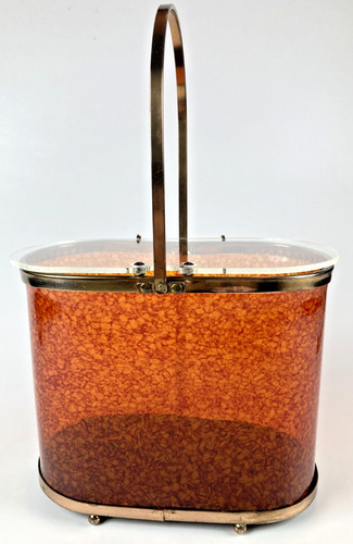 1950s vintage amber speckled - amber,