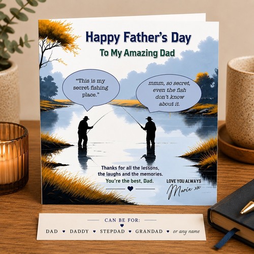 Fathers day card personalised - fathers,