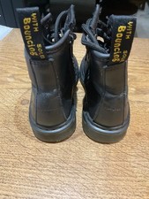 Junior Unisex Kids Dr Martens Delaney Black Leather Zipper Boots UK 12 EU 31 VGC