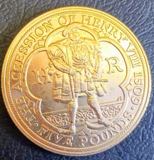 NEW TO MARKET-Retro Queen Elizabeth II 2009 £5-500th Anniversary Accession of H8