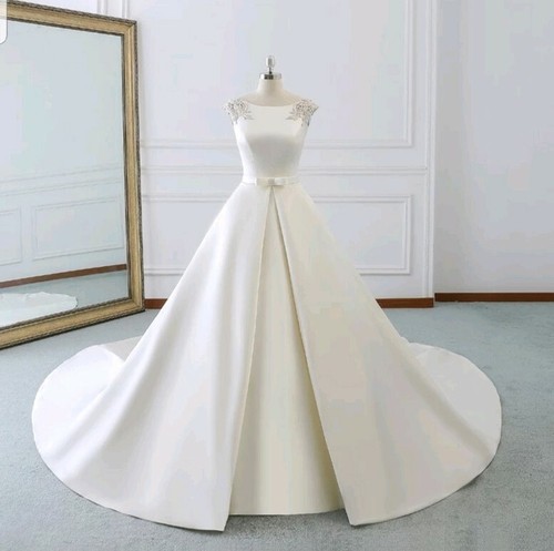 White ivory bridal satin - uk,