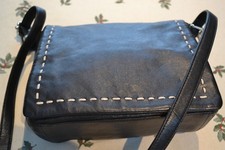 Leather crossbody bag black - leather, bag/black