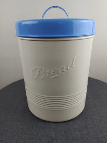 Vintage cream blue - blue, tin