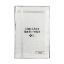 White Irish Linen Handkerchiefs Luxury Boxed 3 Plain Hankies Made In Ireland