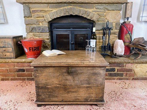 Old antique oak - oak, chest,
