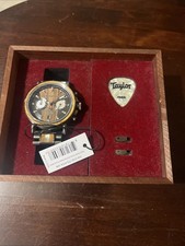 Taylor Guitar Chrono Koa Gunmetal Original Grain Watch New In Box Never Used