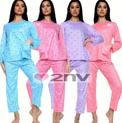 Ladies pyjama set cotton rich - ladies,