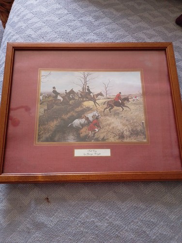 Vintage fox hunting - vintage, print