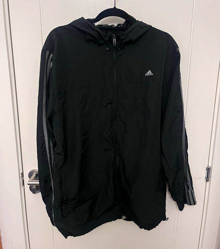 Adidas men black hooded - black,
